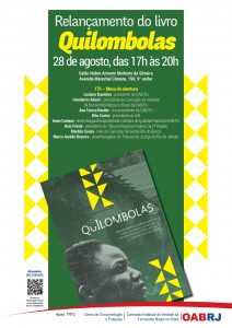 Cartaz - Relançamento do livro Quilombolas