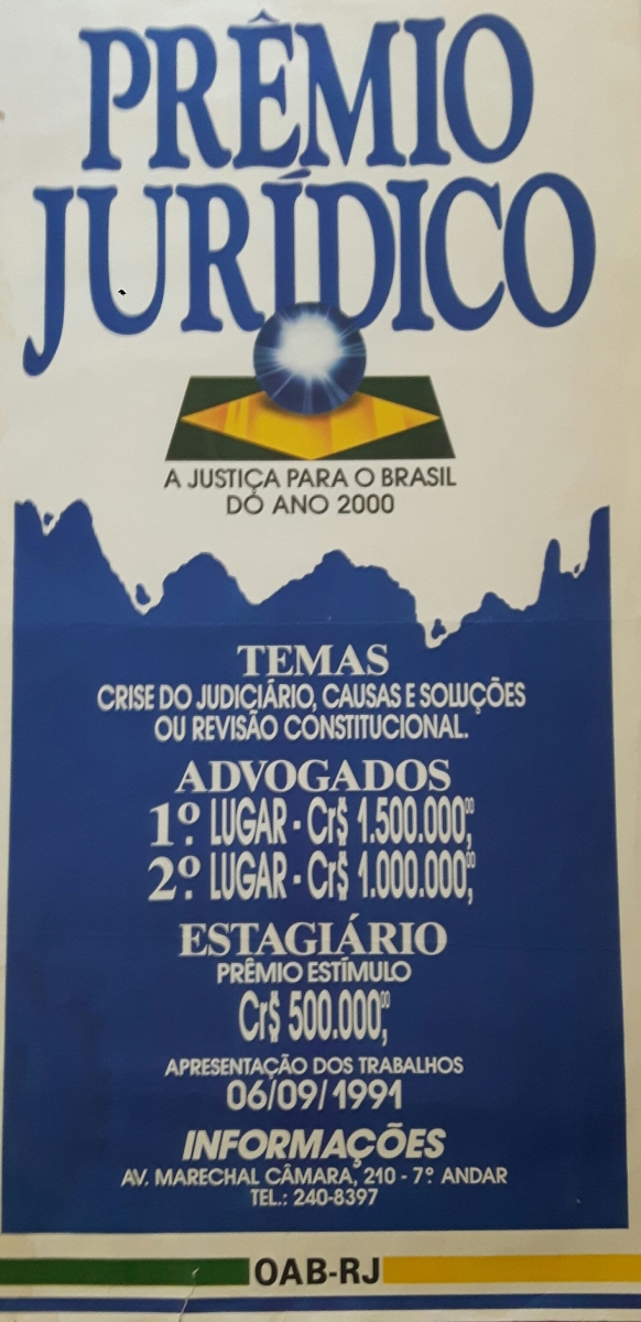  <b> Prêmio Jurídico "A Justiça para o Brasil do Ano 2000" <br /> -Oralidade X Discurso Formal: O Crescimento da Prática Conciliatória no Direito. 