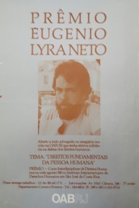  <b> Prêmio Eugênio Lyra  Neto  – Tema: Direitos Fundamentais da Pessoa Humana     